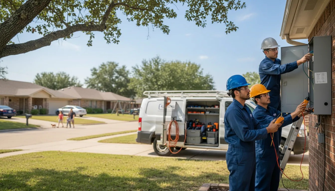 Certified electrician providing emergency electrical services in Falls, PA